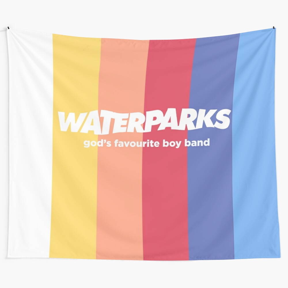 Waterparks Inspired Tapestry featuring the band's iconic imagery and members Awsten Knight and Geoff Wigington