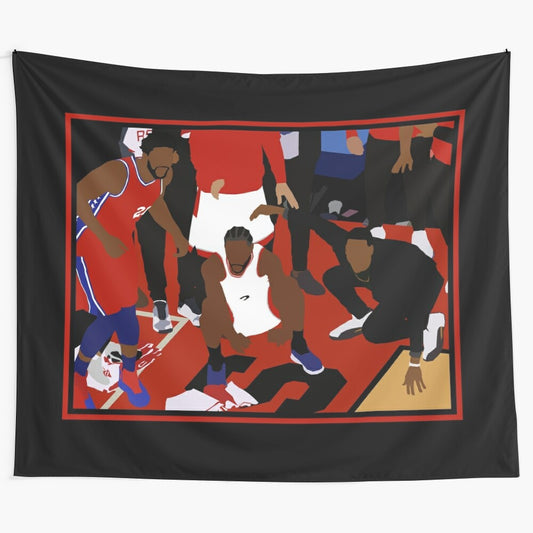 Kawhi Leonard Game Winner Celebration Tapestry