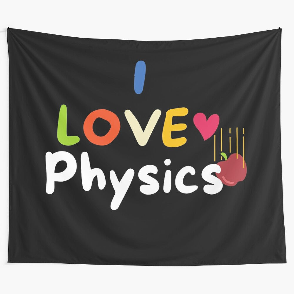 Educational tapestry celebrating physics, science, and learning