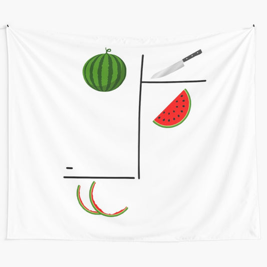 Watermelon pattern tapestry with compartment design for kitchen and home