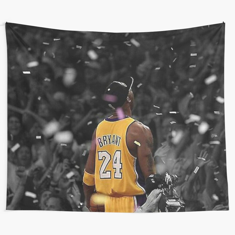 Tapestry featuring Kobe Bryant, a legendary NBA player