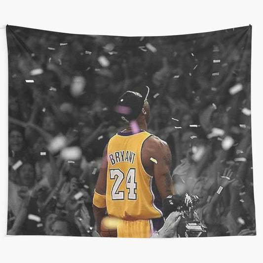 Tapestry featuring Kobe Bryant, a legendary NBA player