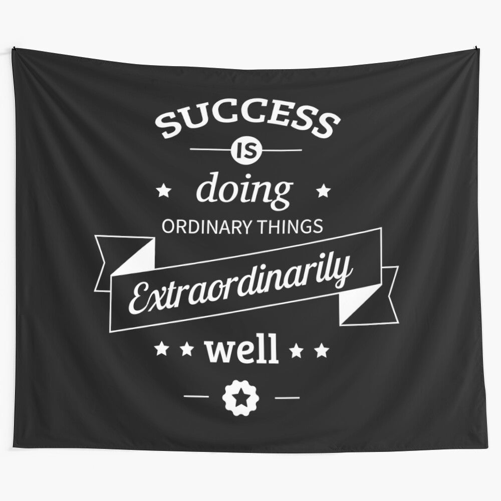 Inspirational quote on achieving success through extraordinary execution of ordinary tasks