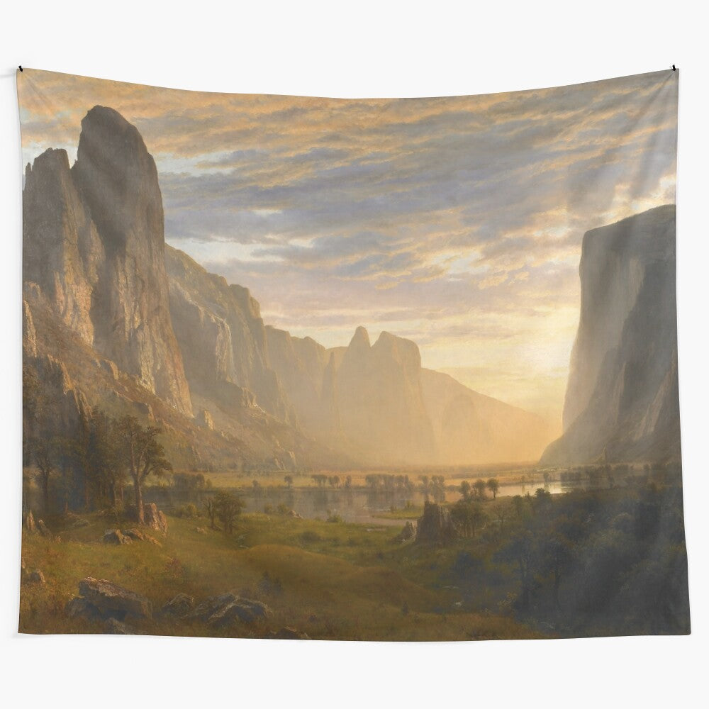 Yosemite Valley landscape painting by renowned artist Albert Bierstadt