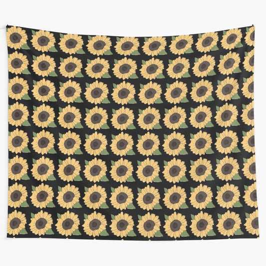 Sunflower tapestry with a bright and cheerful sunflower field design