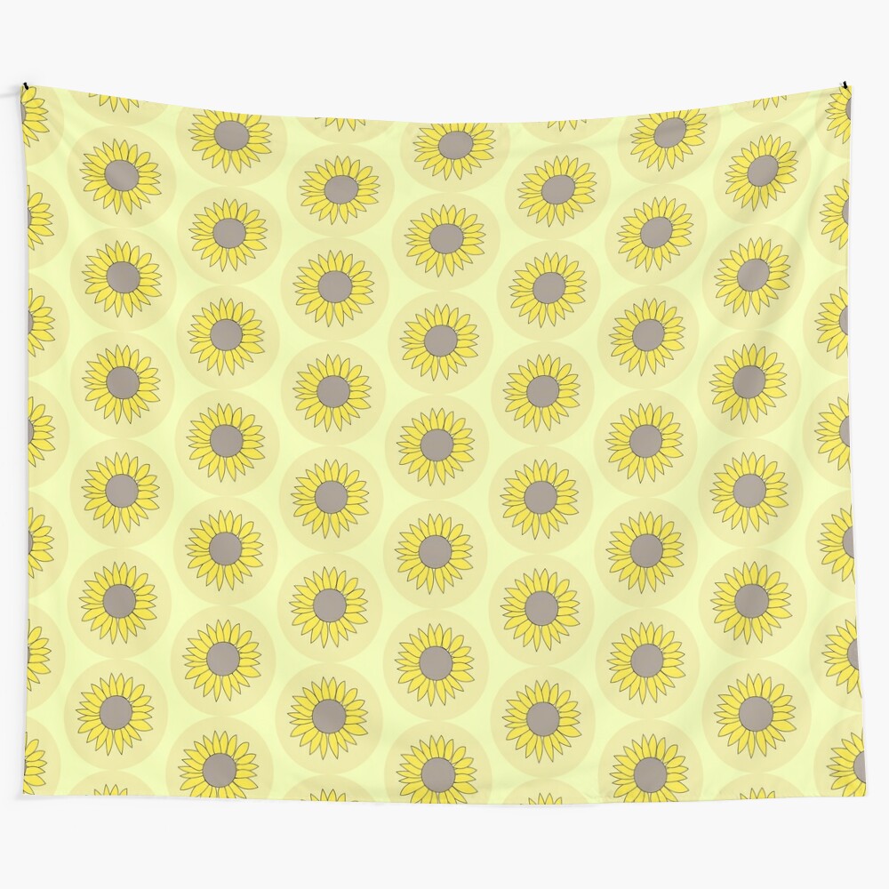 Sunflower design floral tapestry wall hanging