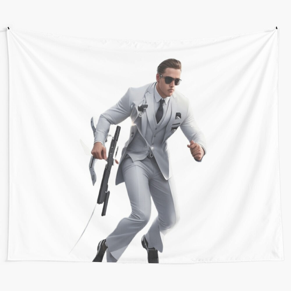 Unbreakable action hero superhero vigilante tapestry