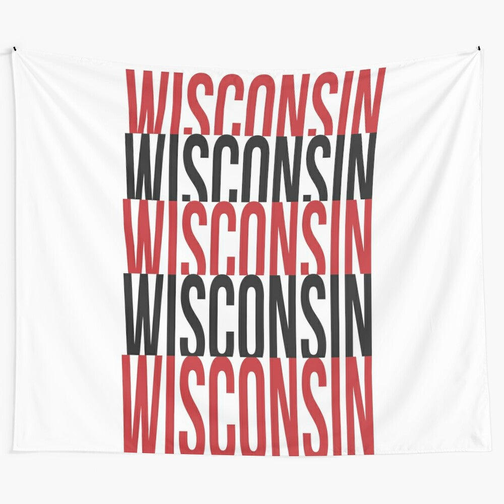 Wisconsin Tapestry featuring University of Wisconsin, Badgers, and Wisconsin State Symbols