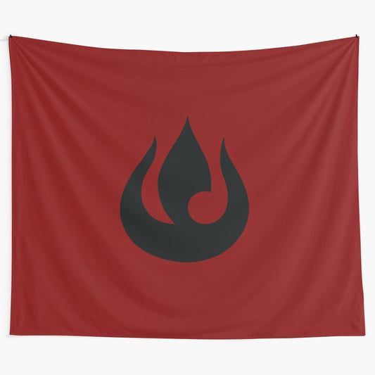 Fire nation banner tapestry featuring the iconic fire element symbol from Avatar: The Last Airbender