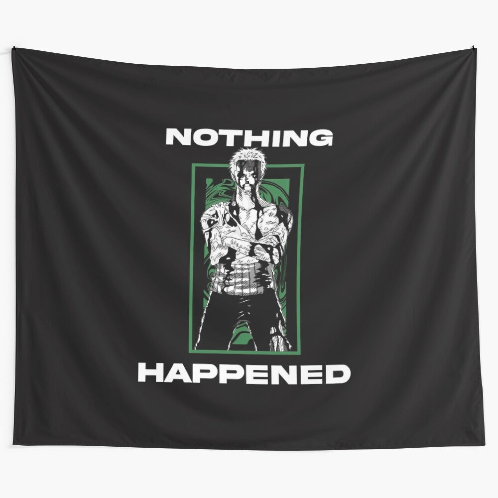 Zoro "Nothing Happened" One Piece Anime Tapestry Wall Hanging