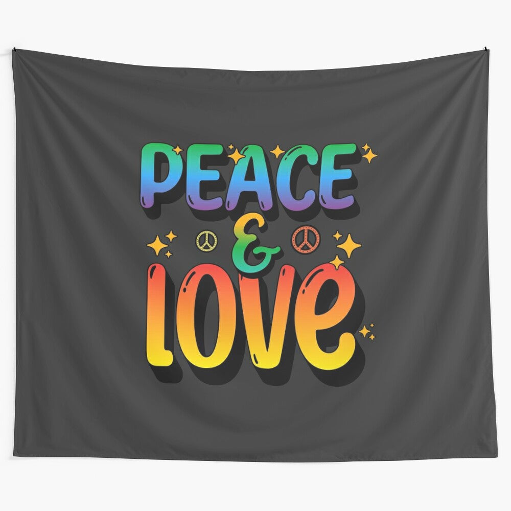 Positive affirmations retro design tapestry with motivational and inspirational flowers