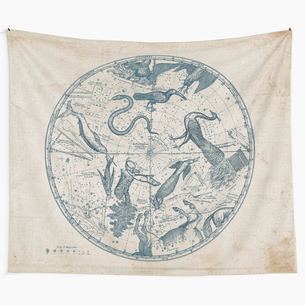 Southern constellations star map wall tapestry