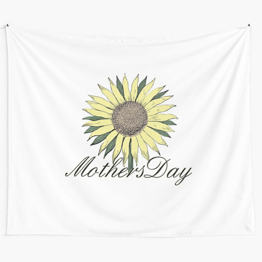 Vintage style sunflower floral tapestry for Mothers Day