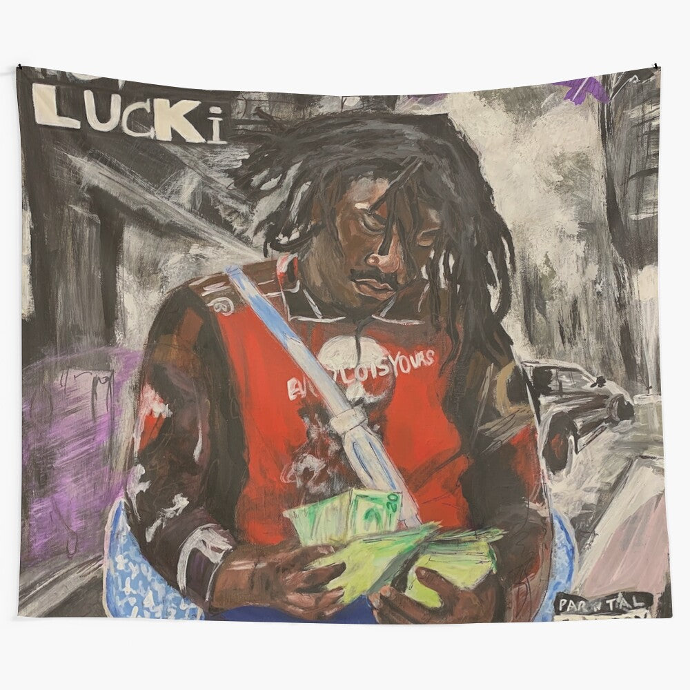 Lucki: Days Before 3 rap music fan art tapestry