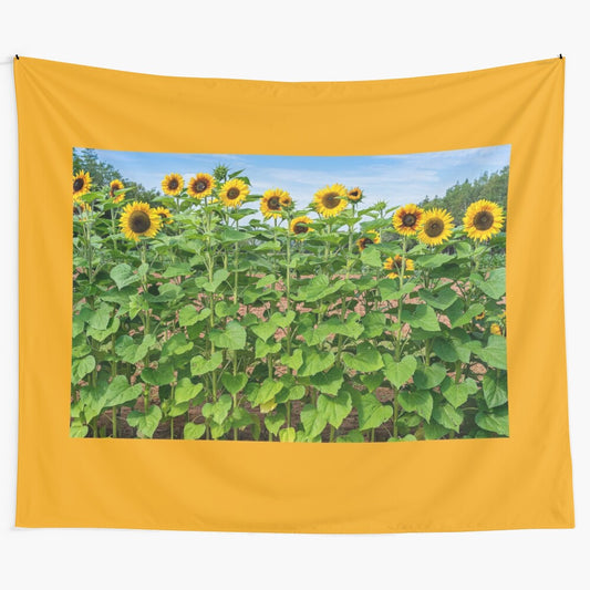 Sunflower tapestry showcasing a vibrant field of sunflowers