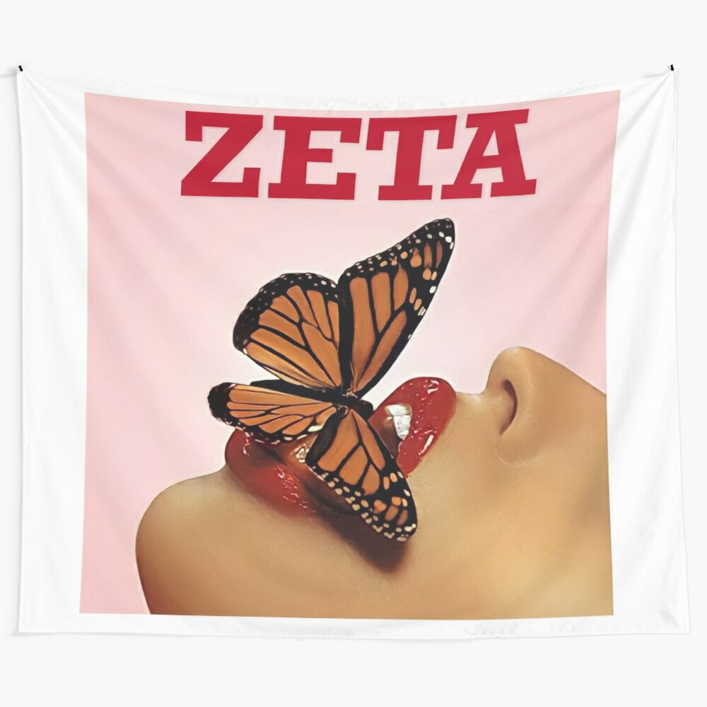 Zeta butterfly tapestry for college girls and sorority members