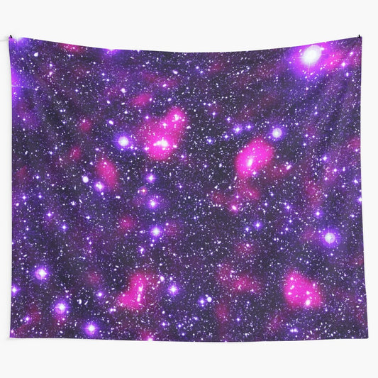 Stunning galaxy tapestry with fuchsia and purple tones