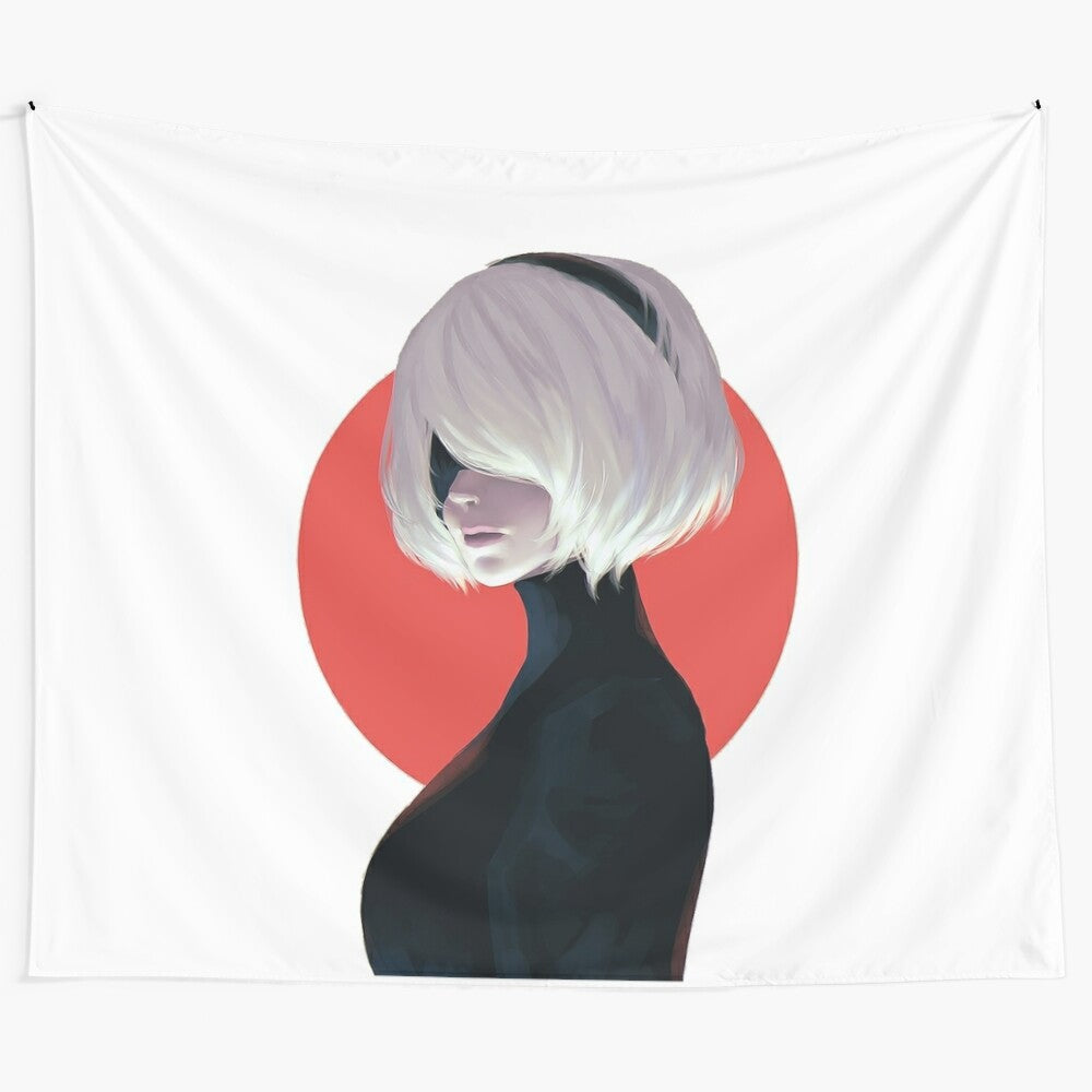 2B NieR Automata Inspired Tapestry | Anime Fan Art Depicting the Protagonist