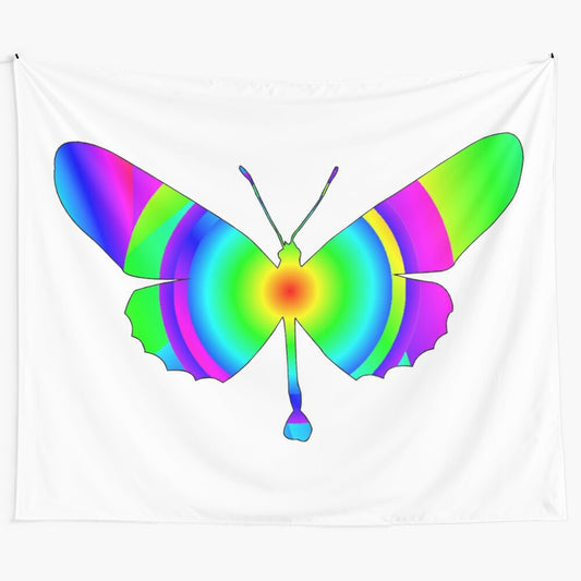 Colorful butterfly circles abstract tapestry