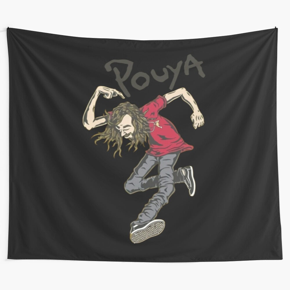 Pouya 1 Tapestry featuring the artist's iconic design