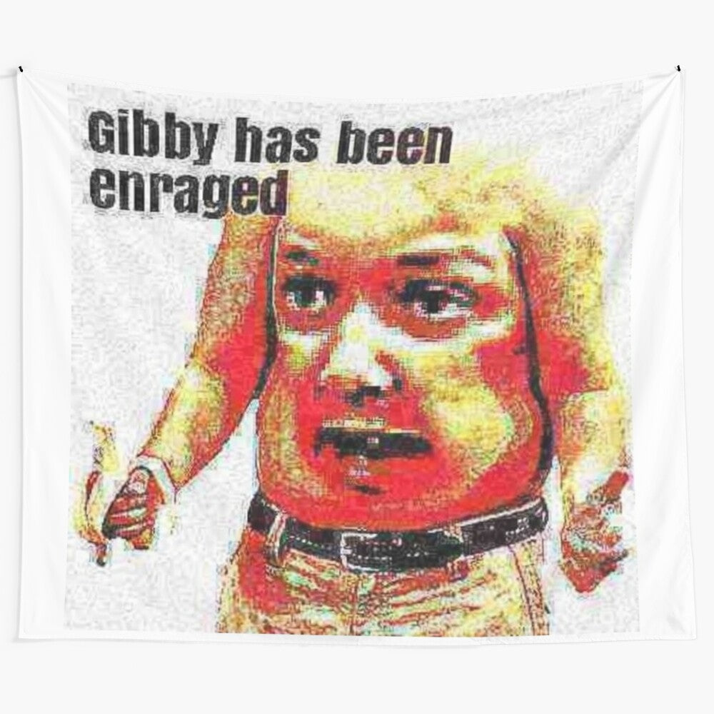 Tapestry featuring an enraged Gibby from the popular TV show iCarly