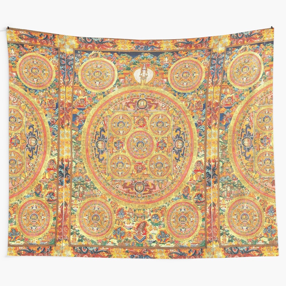 Beautiful Buddhist Mandala Meditation Tapestry for Home Decor