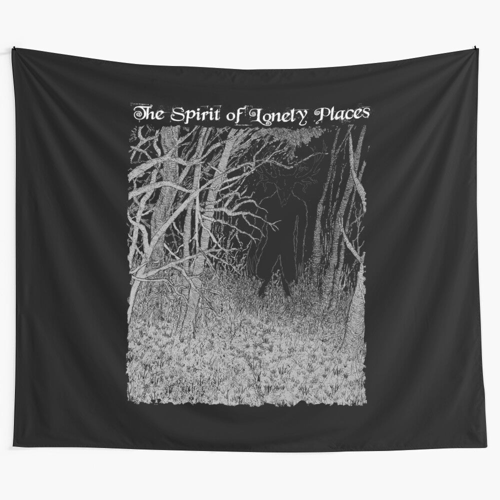 Wendigo tapestry featuring the mythical cannibal spirit of loneliness and isolation