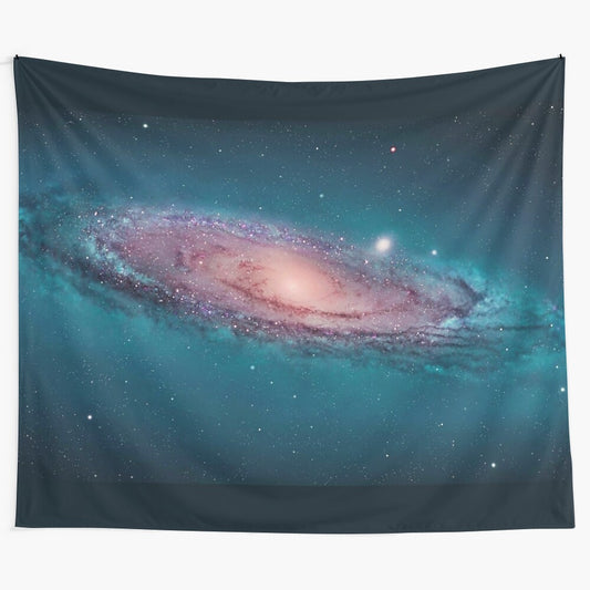 Breathtaking tapestry depicting the Andromeda Galaxy, a spiral galaxy in the constellation Andromeda