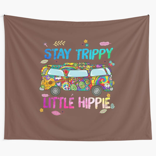 Colorful stay trippy little hippie psychedelic tapestry