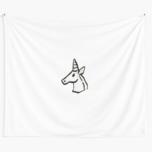 Charming unicorn twin size tapestry for a magical kids room