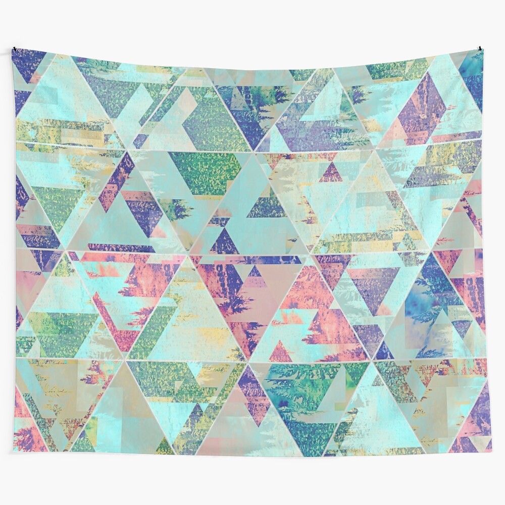 Trippy Triangles Tapestry - Geometric Abstract Wall Art