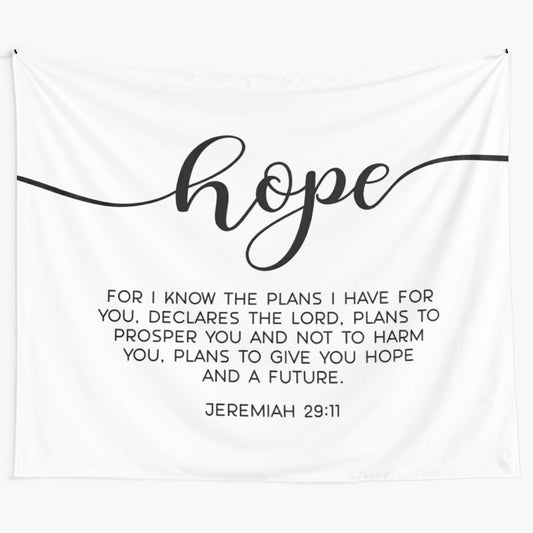 Jeremiah 29:11 wall art with modern, minimalist design and inspiring Bible verse