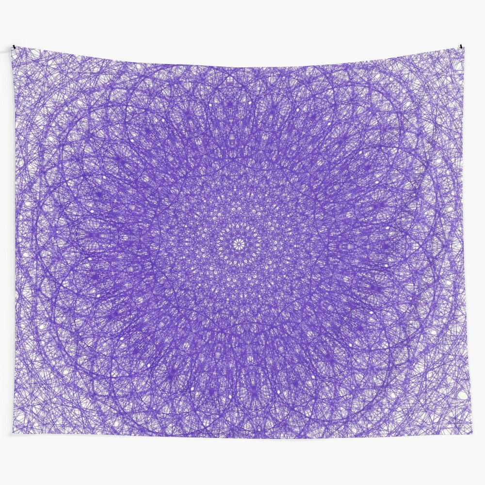 Vibrant sacred geometry mandala tapestry design