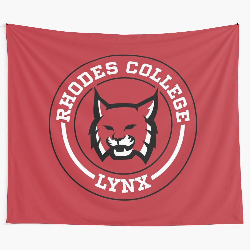 Circle tapestry featuring Rhodes College Lynx logo and Memphis, Tennessee design