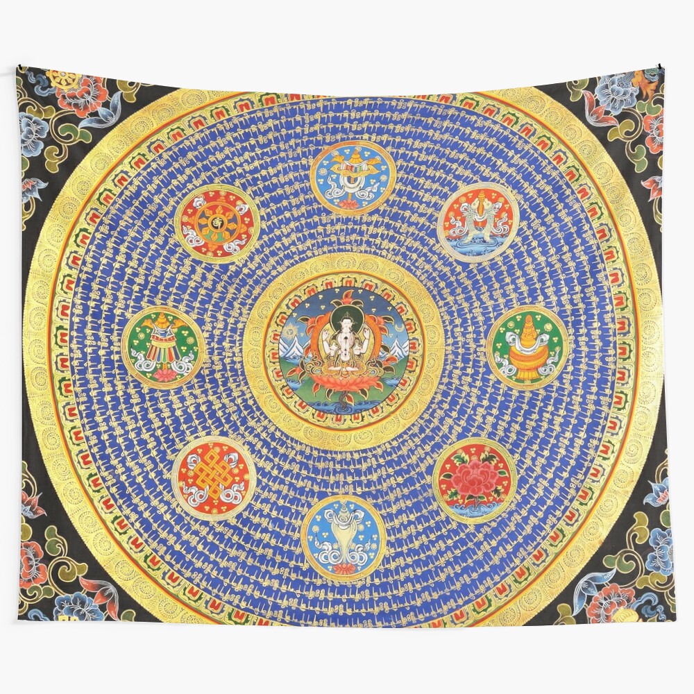 Buddhist Hindu Mandala 22 Tapestry