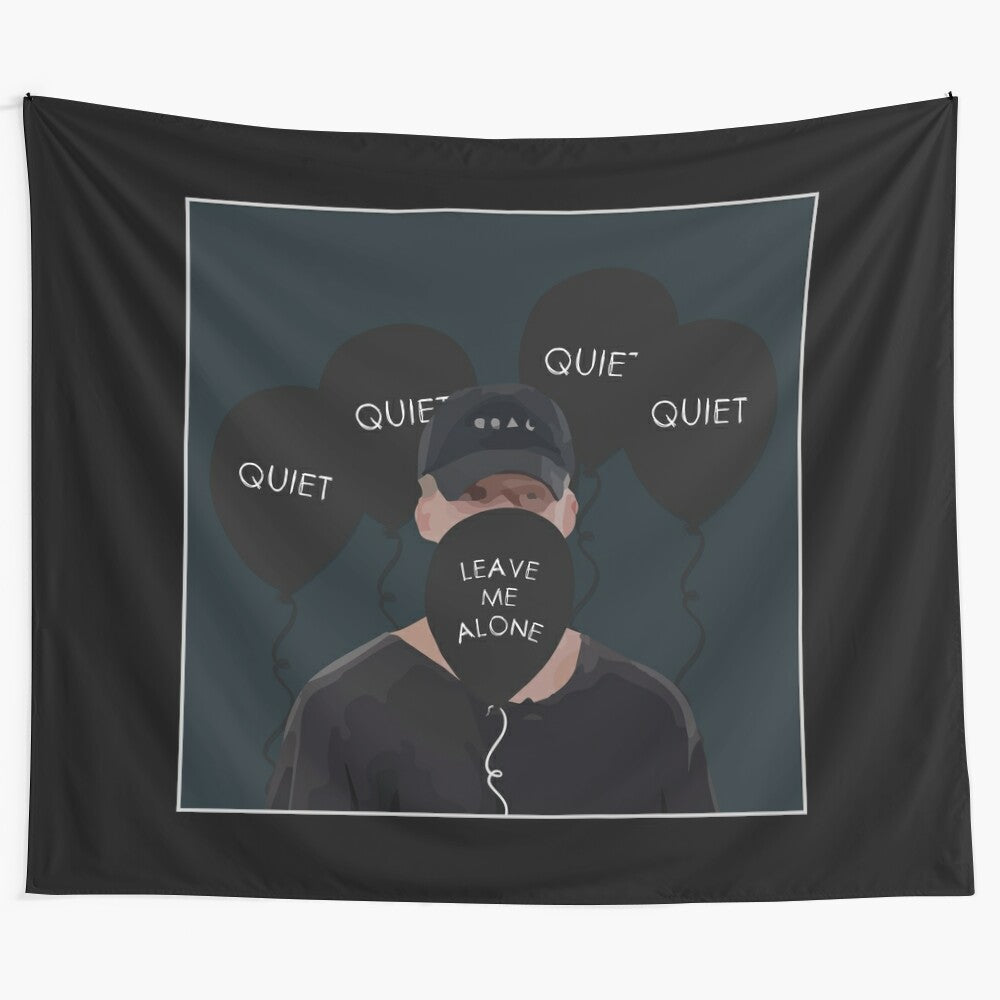 Tapestry wall hanging inspired by NF's hit song "Leave Me Alone"