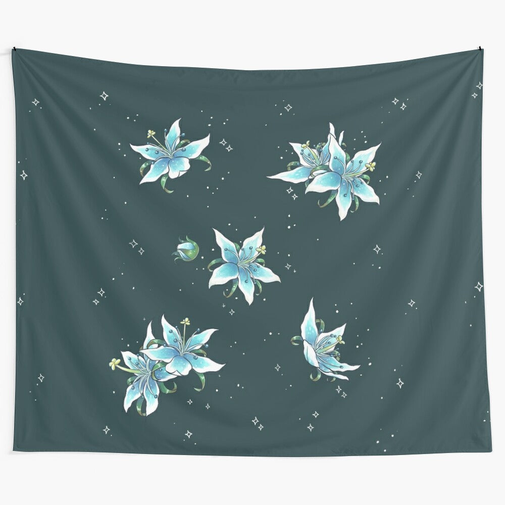 Silent Princess flower pattern tapestry inspired by The Legend of Zelda: Breath of the Wild