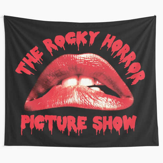 Rocky Horror Picture Show themed tapestry wall hanging