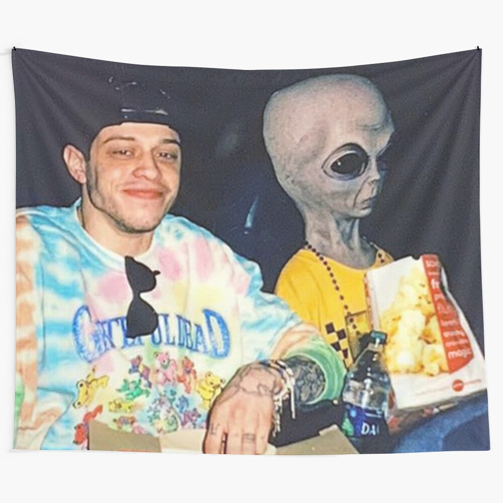 Pete Davidson Alien Tapestry - Unofficial SNL Pop Culture Artwork