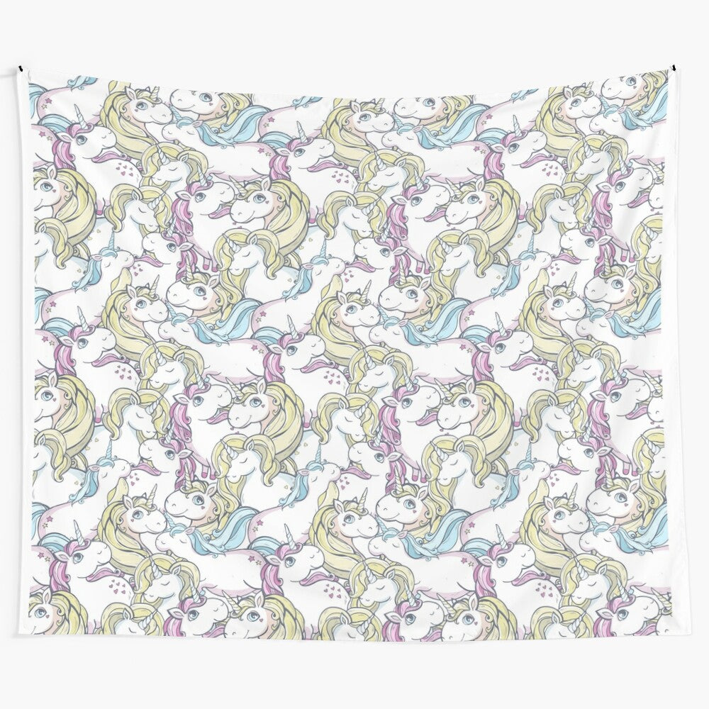 Vibrant and whimsical girly unicorn tapestry for home decoration