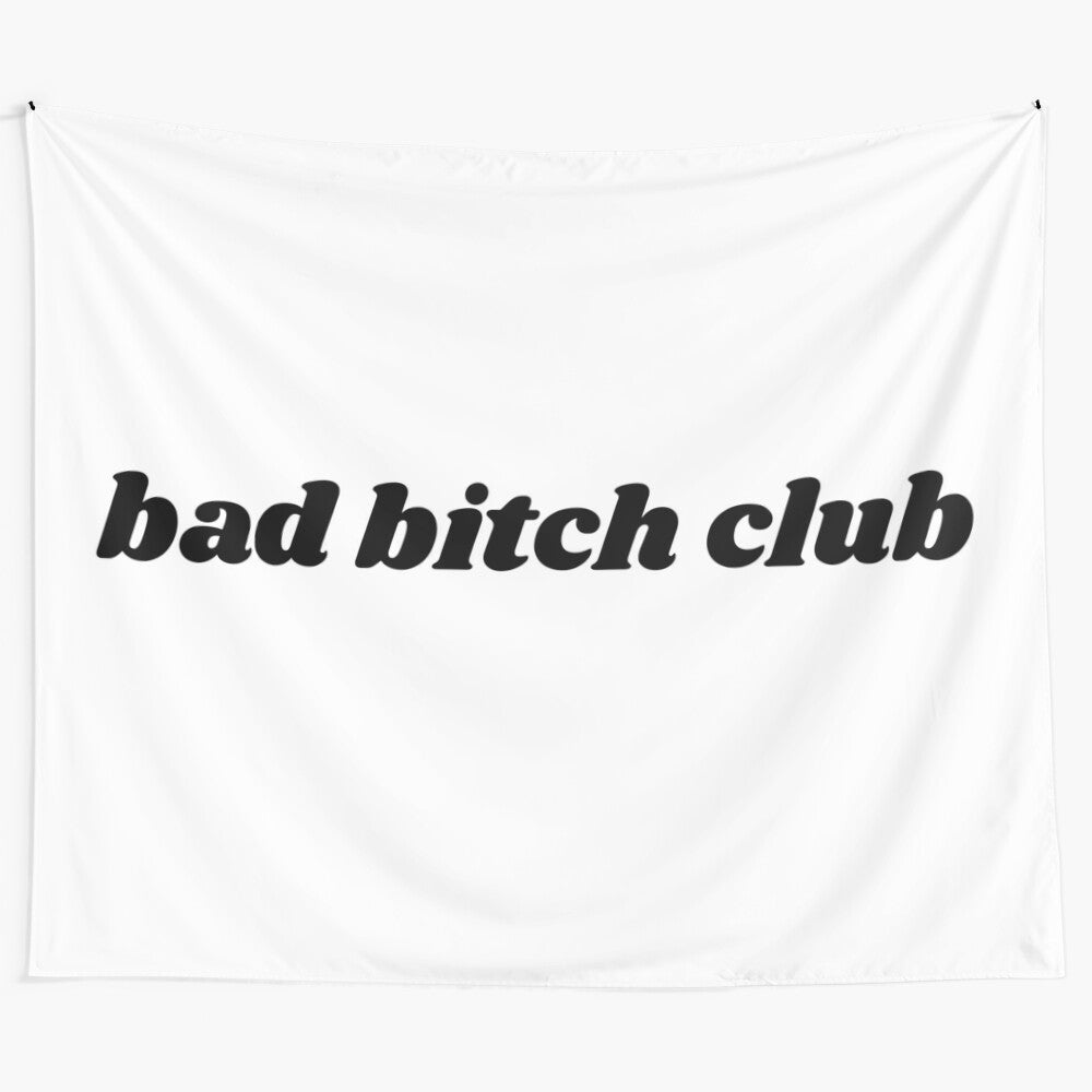 Edgy "Bad Bitch" tapestry design with a bold, empowered message