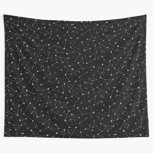 Constellations tapestry featuring a starry night sky pattern