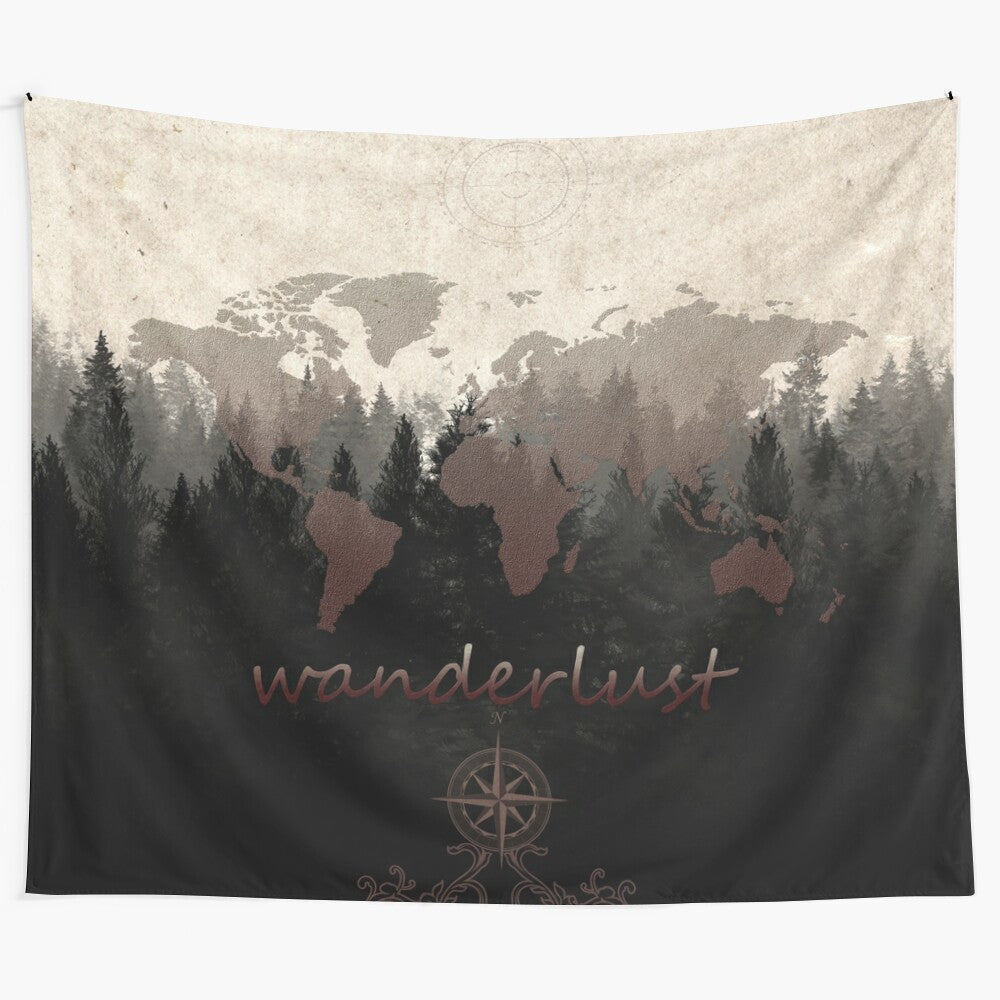 Vibrant world map tapestry for home decor and travel enthusiasts