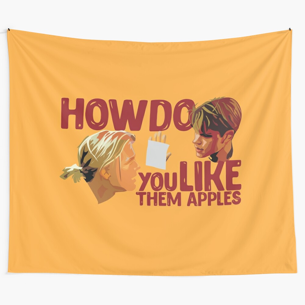 Good Will Hunting-inspired tapestry featuring apples