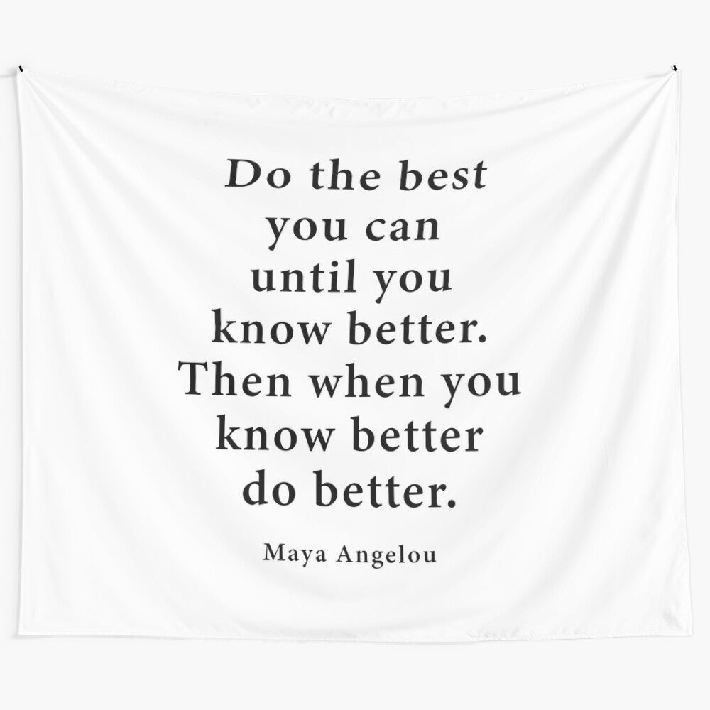 Inspirational "Do the Best You Can" quote tapestry wall hanging