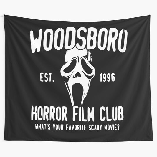 Scream Horror Tapestry Featuring Iconic Woodsboro Slasher Film Scenes