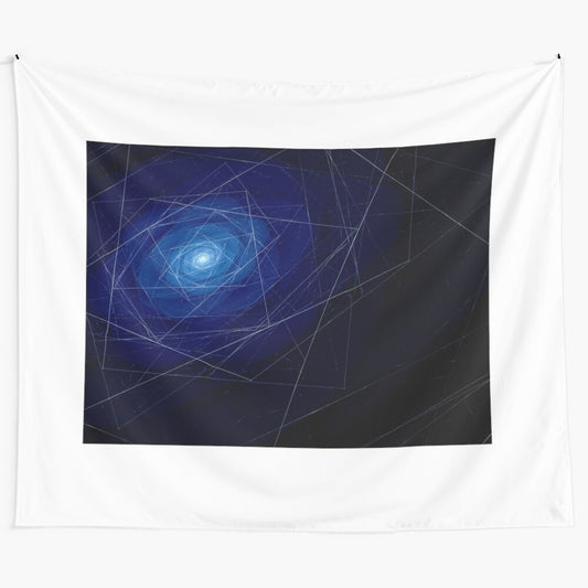 Spiral galaxy fractal illustration tapestry