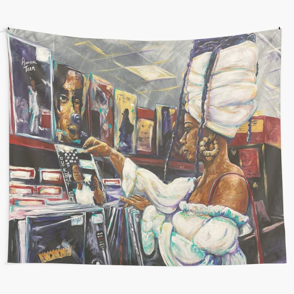 Naturally Inspired Tapestry featuring beautiful black portraits and artwork