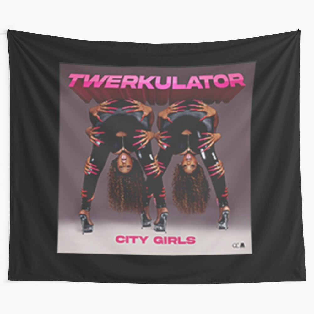 Vibrant tapestry featuring the Twerkulator dance challenge