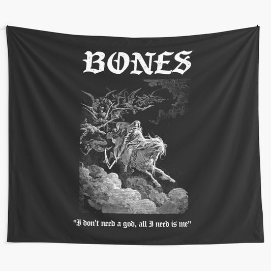 Bones Tapestry - Underground Rap and Metal Inspired Wall Hanging